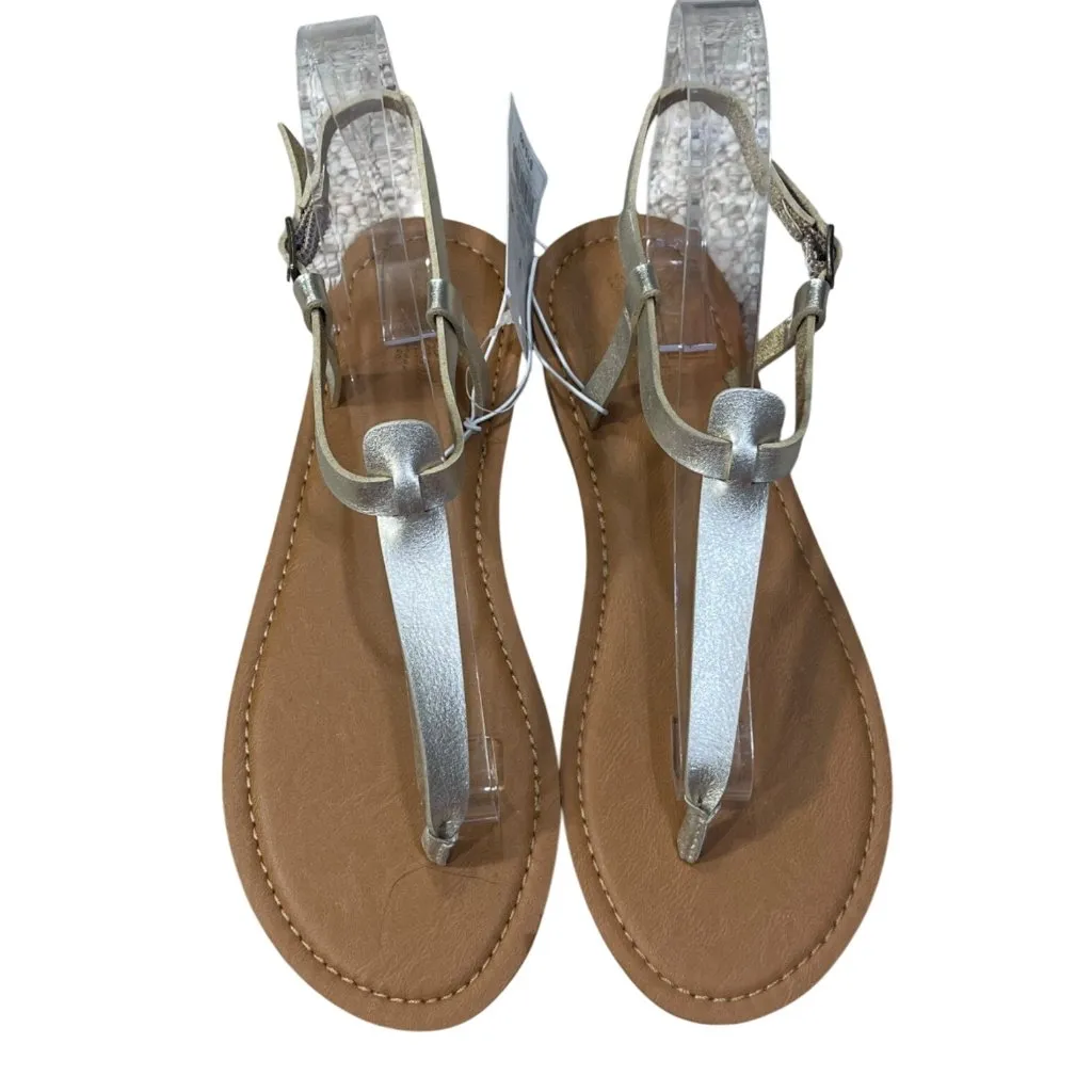 New Universal Thread Gold Thong Sandal Flat Size 8 Hartley - Image 3