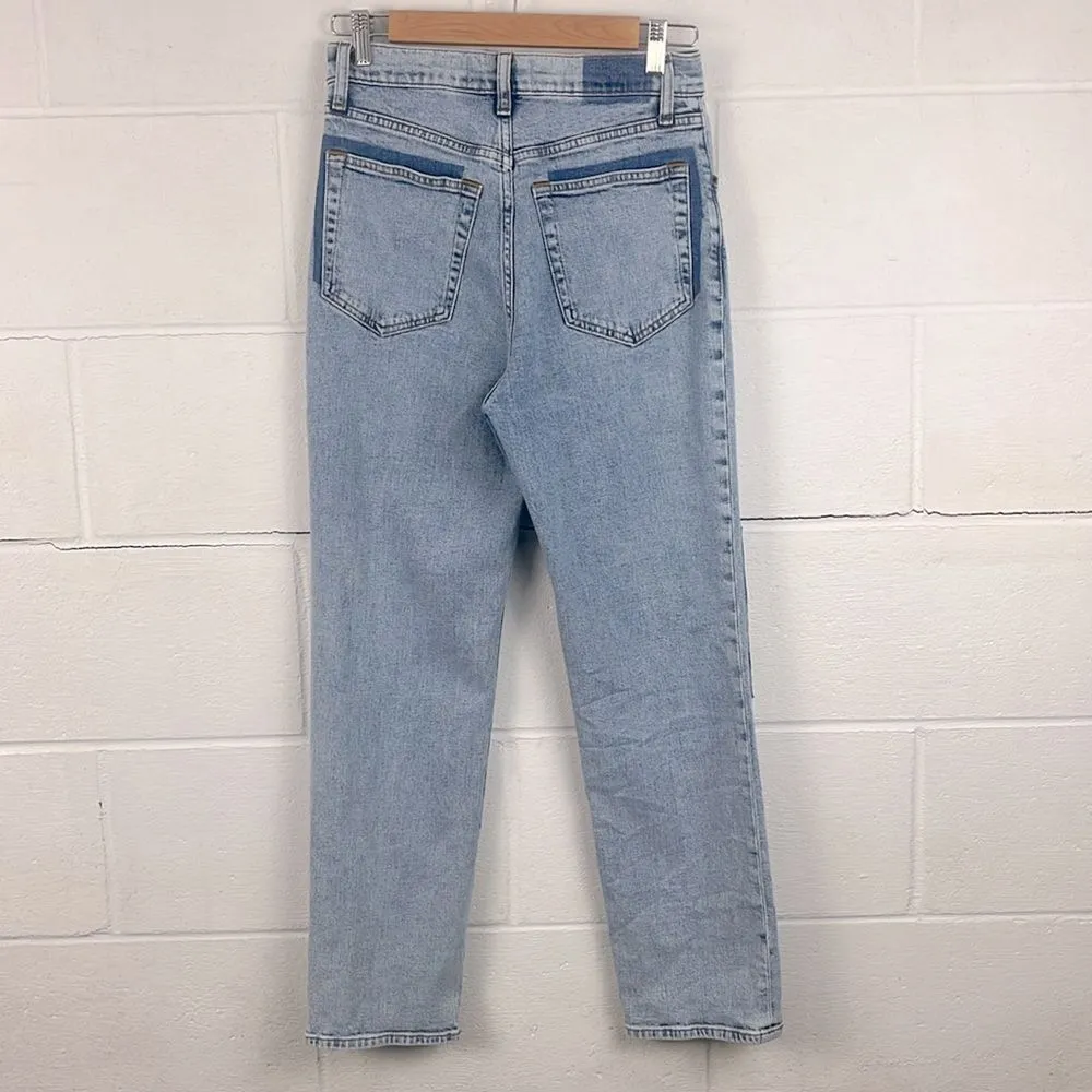 Abercrombie & Fitch the ankle straight ultra high rise light wash jean - Image 4