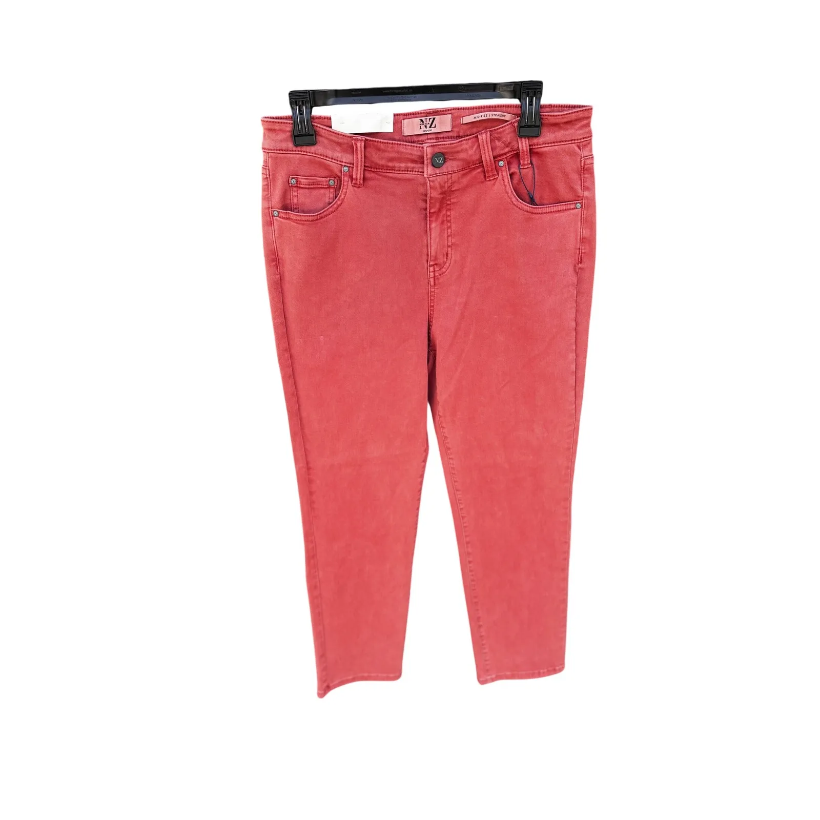 NIC+ZOE‎ Denim TLC Mid Rise Straight Jeans Tandoori Coral Size 33 - Image 3