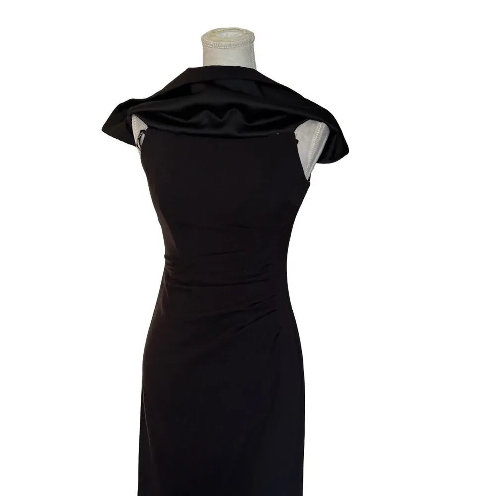 Vince Camuto Ruched Off-The-Shoulder Evening Gown Size 2 With Fold over Detail - Image 9
