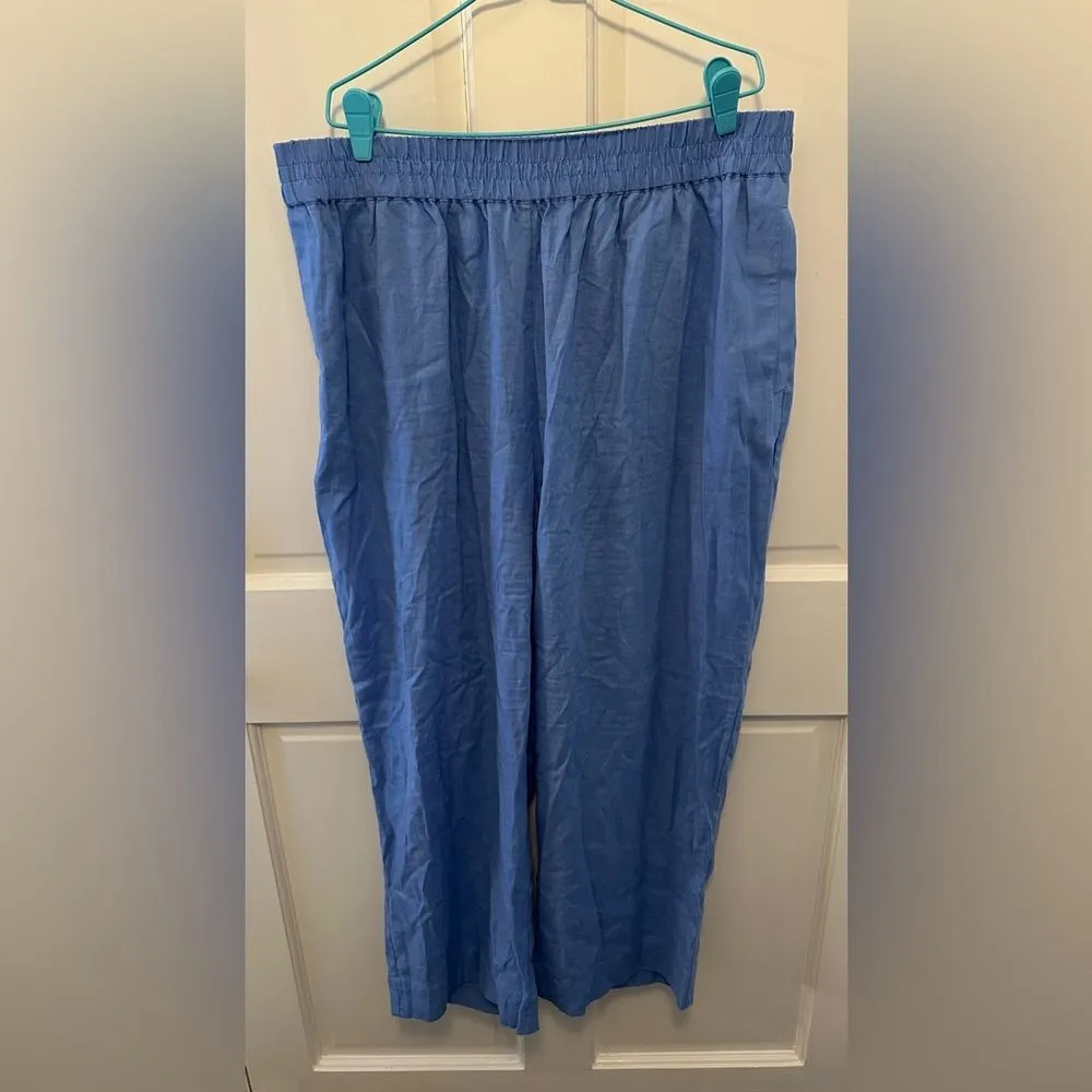 Universal Standard Iris Linen Easy Pull-On Pants Small 14/16 - Image 3