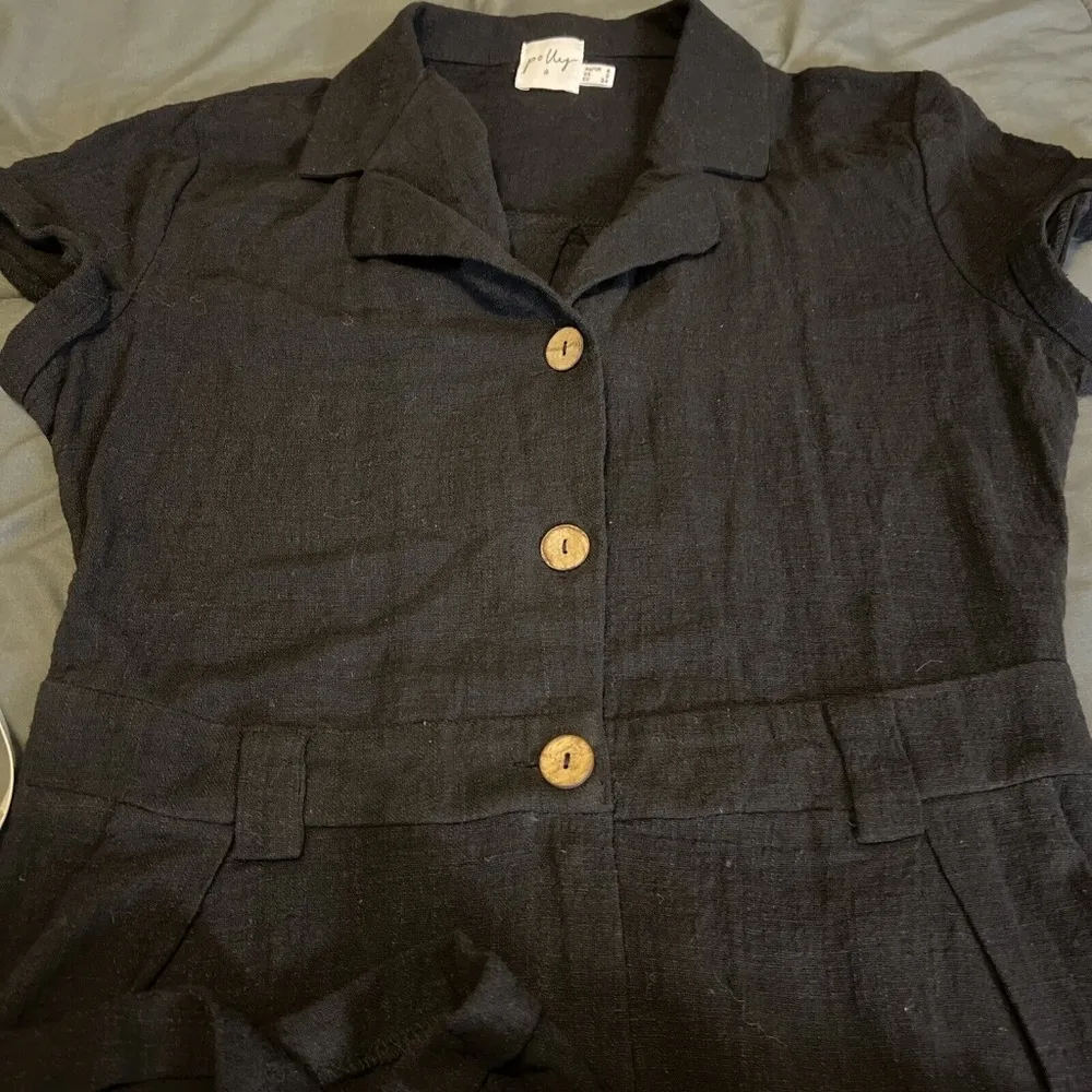 Princess Polly Ashens Romper Black Size 2 Button Front, Pockets, Classic - Image 7