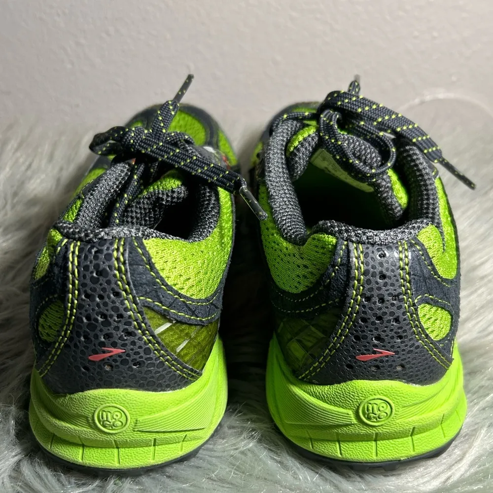 Brooks Cascadia 7 Trail Running Green/Orange Green and Black Sneakers Size 7 - Image 6