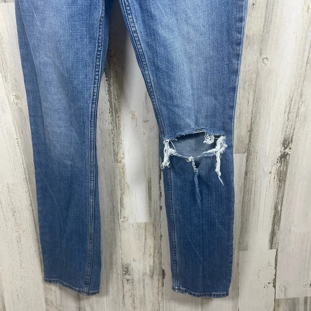 Abercrombie & Fitch 90's Slim Straight Ultra High Rise Jeans size 25 Distressed - Image 3