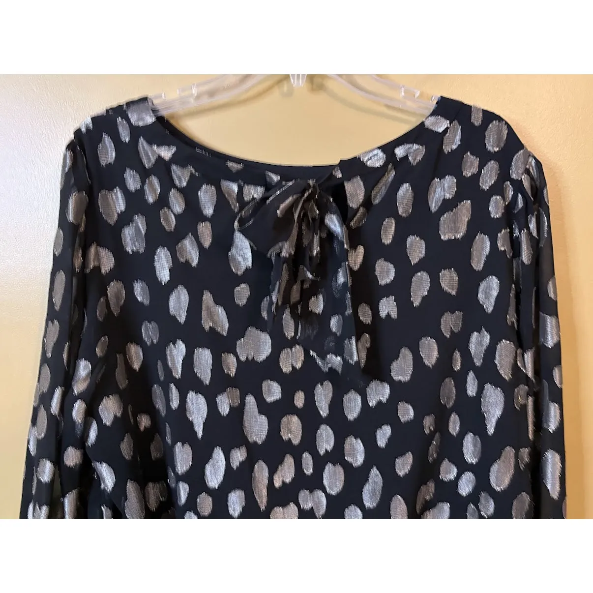 Talbots Gold & Black Animal Print Blouse - Petite 2X - NWOT - Image 7
