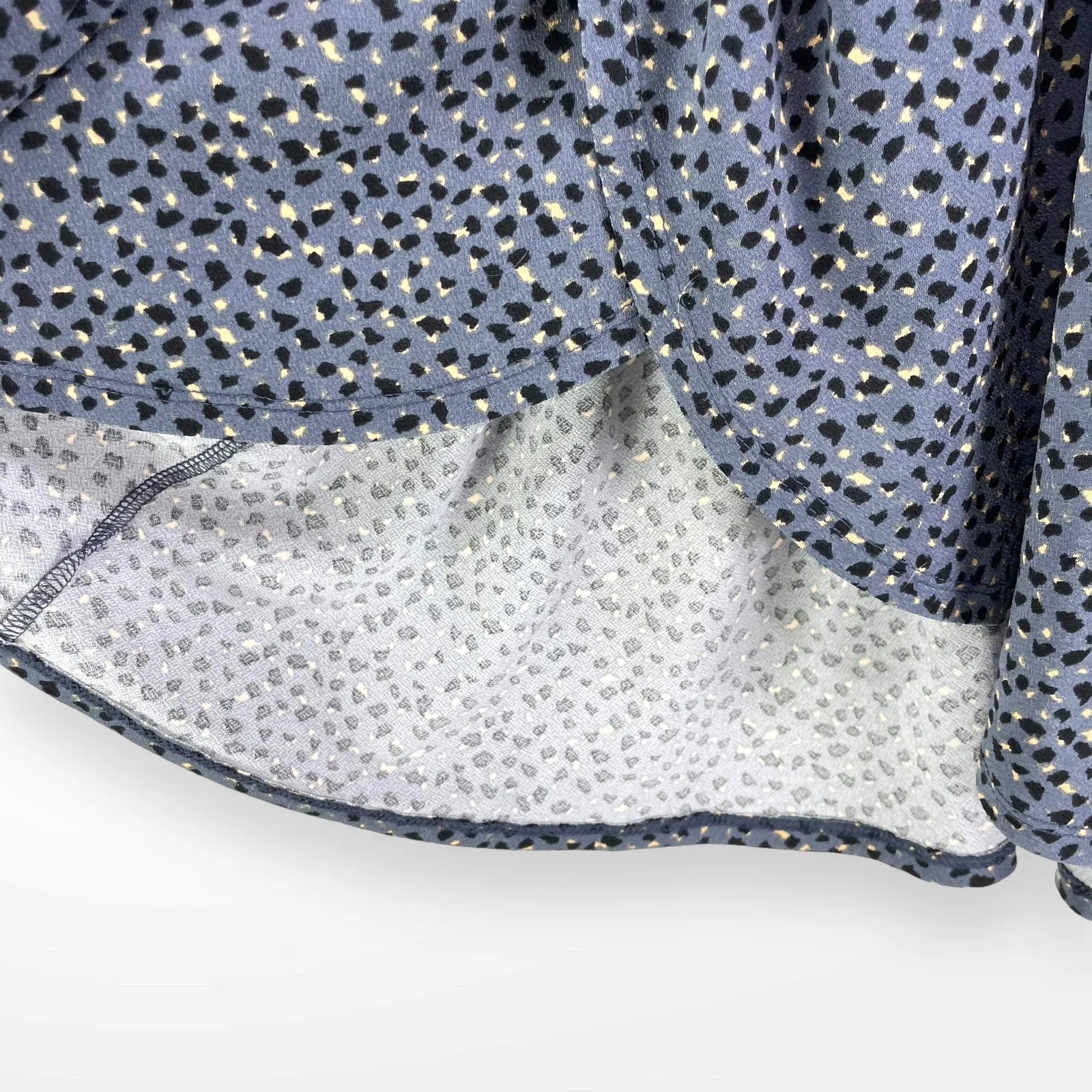 GILLI Blue Black Abstract Animal Print Surplice Wrap V - Image 6