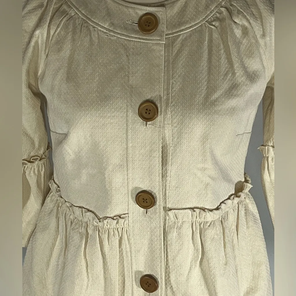 Calvin Klein Round Neckline Ruffled Sleeves Peplum Style Women’s Jacket - Image 2