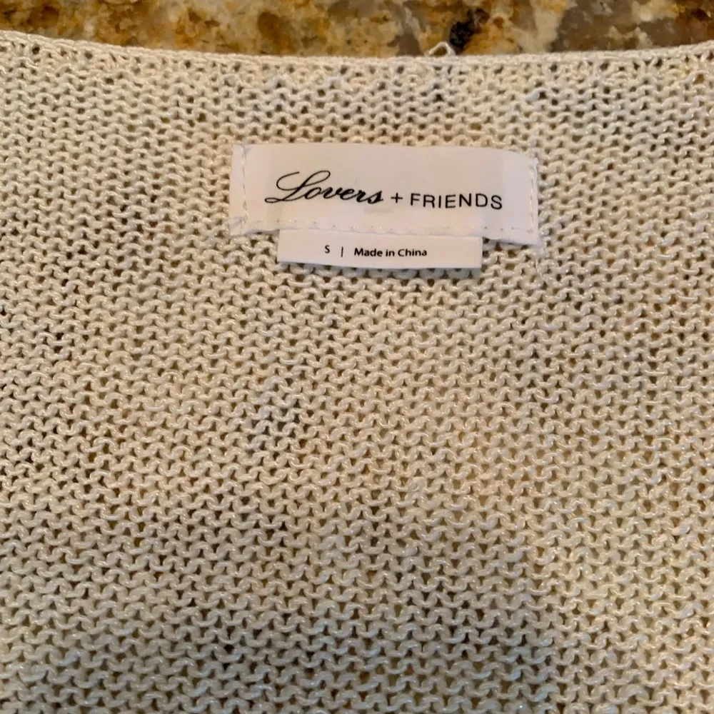 Lovers and + FRIENDS women's S Small sweater ivory Delicate cardigan Revolve - Image 10