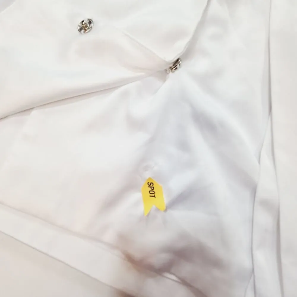 MORE TO COME Shanelle Blazer Fringe Dress in White Small - Image 10