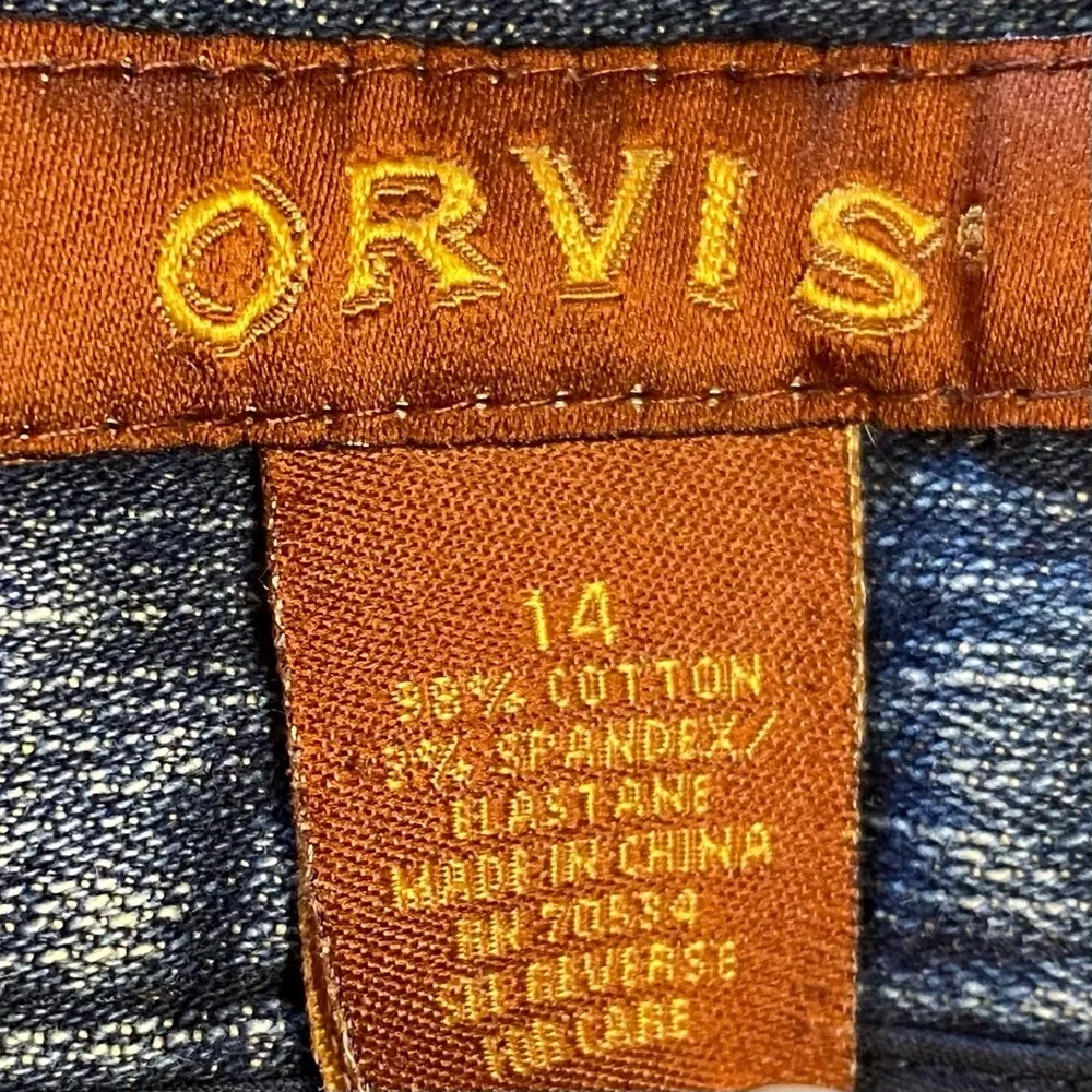 Orvis 4 Pocket Wide Leg Medium Rise Jeans Size 14 - Image 11
