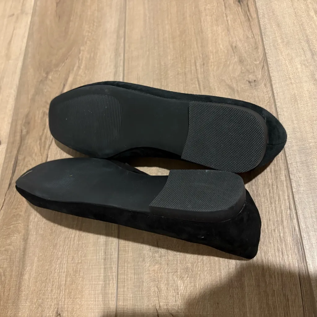 Steve Madden Deliah Square Toe‎ Ballet Flat In Black Suede Size 9 - Image 6