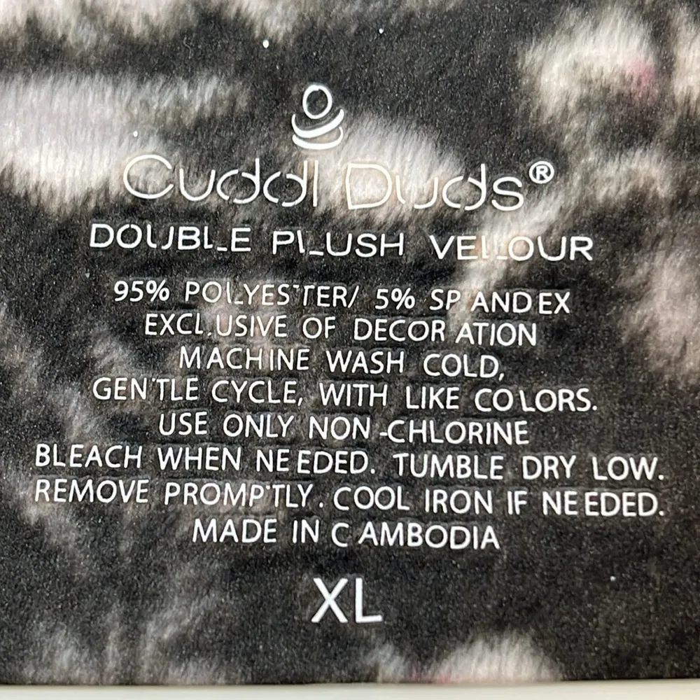Cuddl Duds Black Double Plush Velour Open Cardigan Fleece Size XL EUC #7003 - Image 6