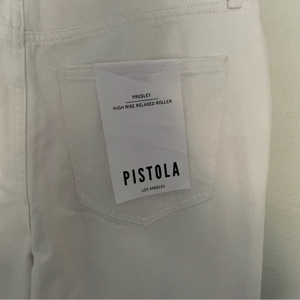 PISTOLA Presley High Rise Relaxed Roller Jeans White Blizzard NWT - Image 5