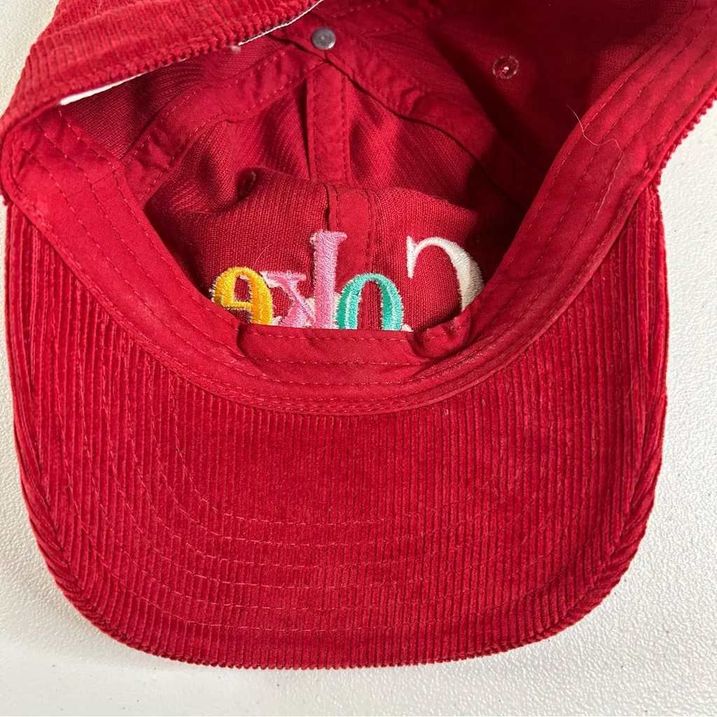 Coke Red Corduroy Cap - Image 5