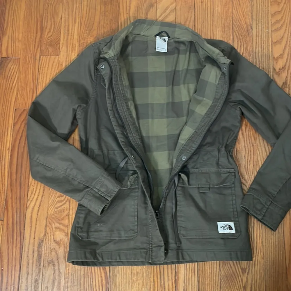 The North‎ Face Urban Utility Jacket Full Zip Canvas Long Sleeve Green Womens S - Image 4