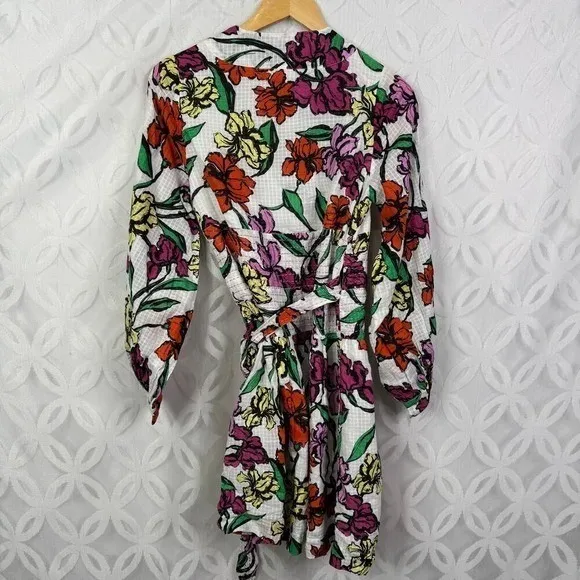 Roller Rabbit Jorales Bibianna Dress‎ White Floral Wrap Long Sleeve XS NWT - Image 15