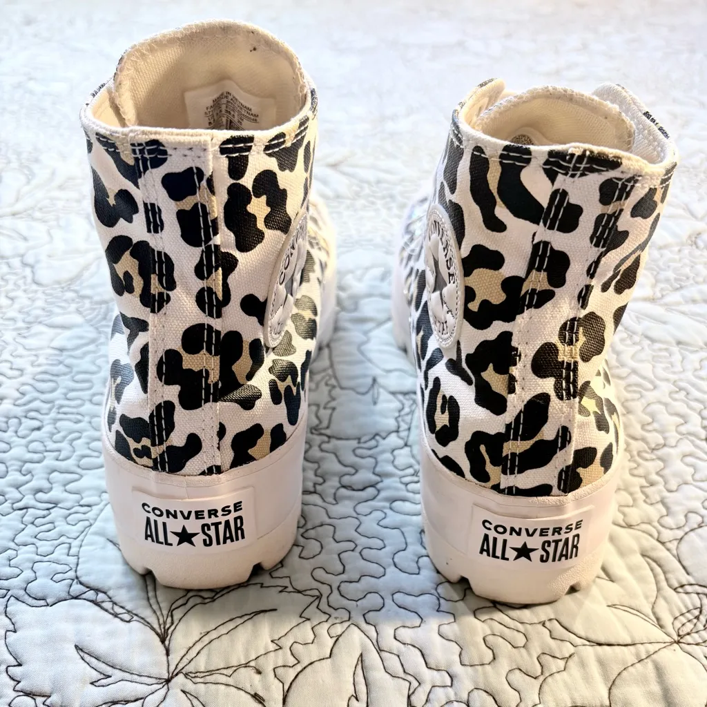 Converse Chuck Taylor All Star Lugged High Leopard Sneakers #571250C Sz 8.5💚 - Image 3