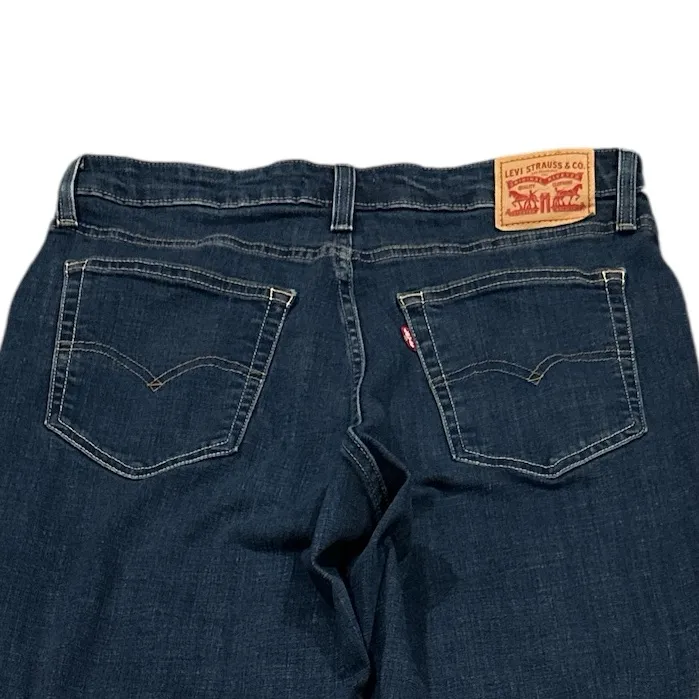 Levi's 725 HIGH RISE BOOTCUT Blue Denim Flare Wide Leg Jeans Pants 32 - Image 10