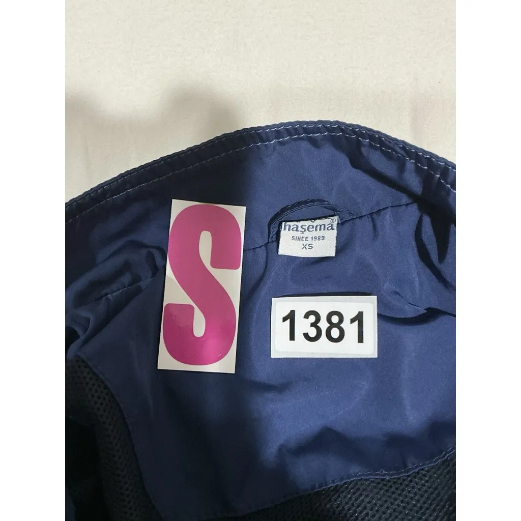 Womans Hasema Blue Extra Small Zip Front Knee Length Light Weight Raincoat Size XS - Image 4