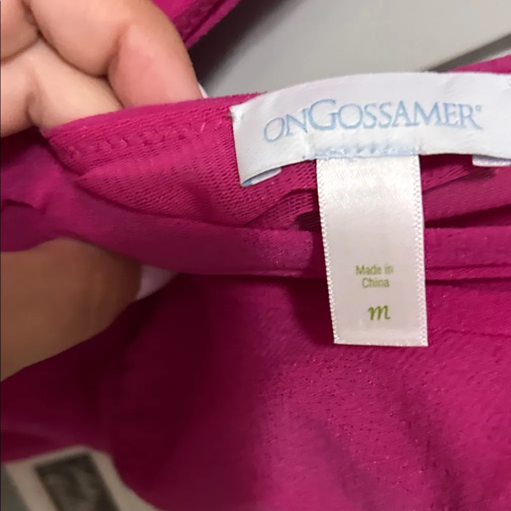 NWT Saks Fifth Avenue Ongossamer Pink Dress nightgown medium - Image 4