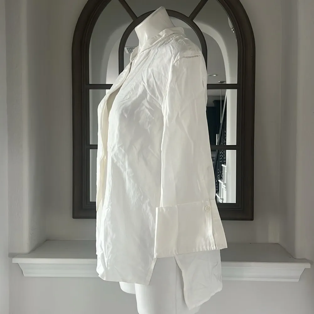 Kobi Halperin Marion Blouse in White, Size S NEW w/Tag $298 White - Image 4