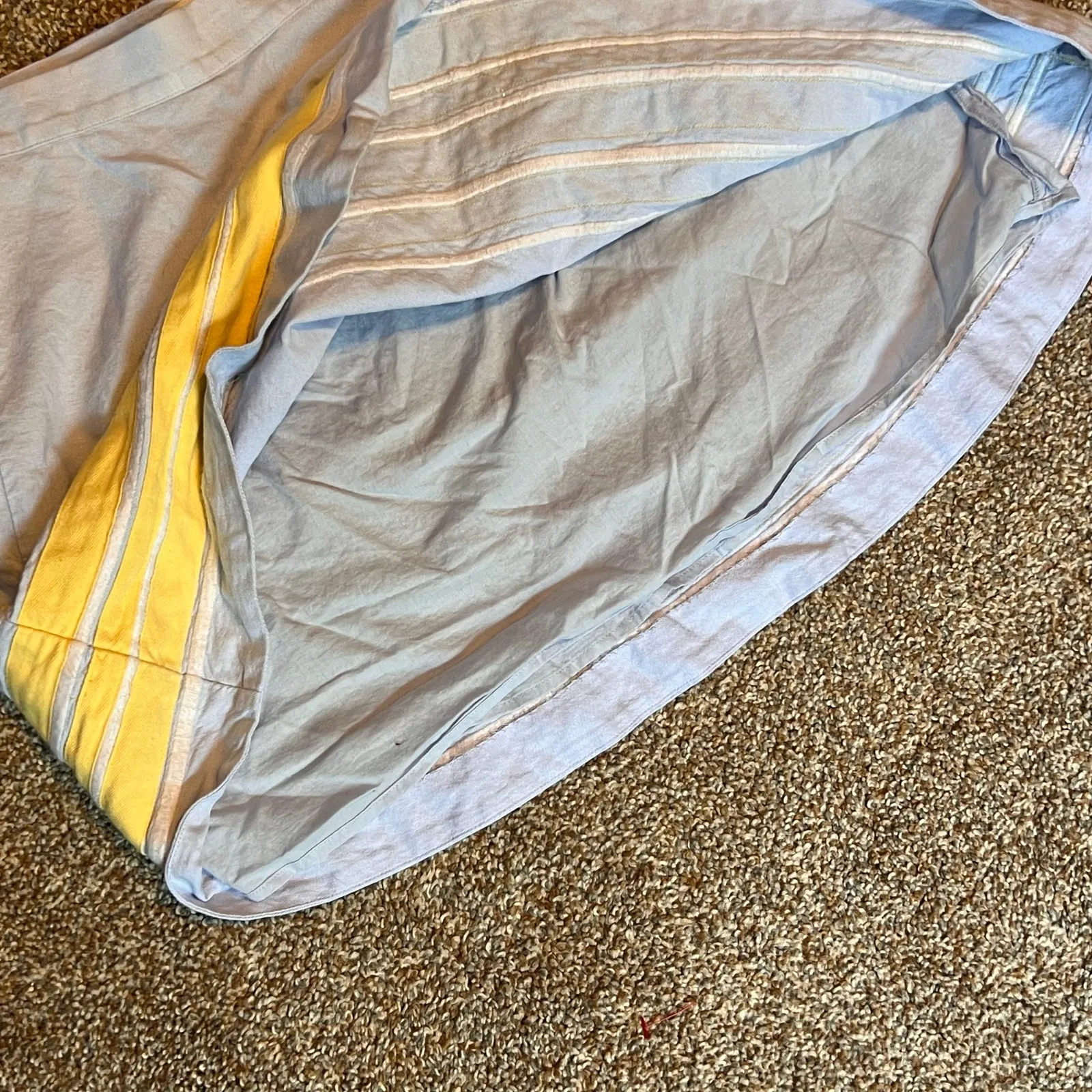 Vineyard Vines Border Stripe Oxford Swing Skirt.  Blue/Yellow.  Size 0 - Image 7