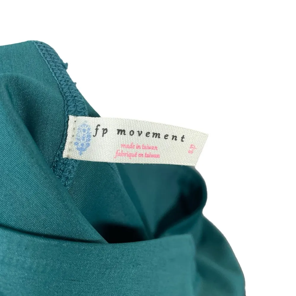 NWOT Free People Movement High Rise Zip Pocket Leggings in Teal Size S Blue - Image 5