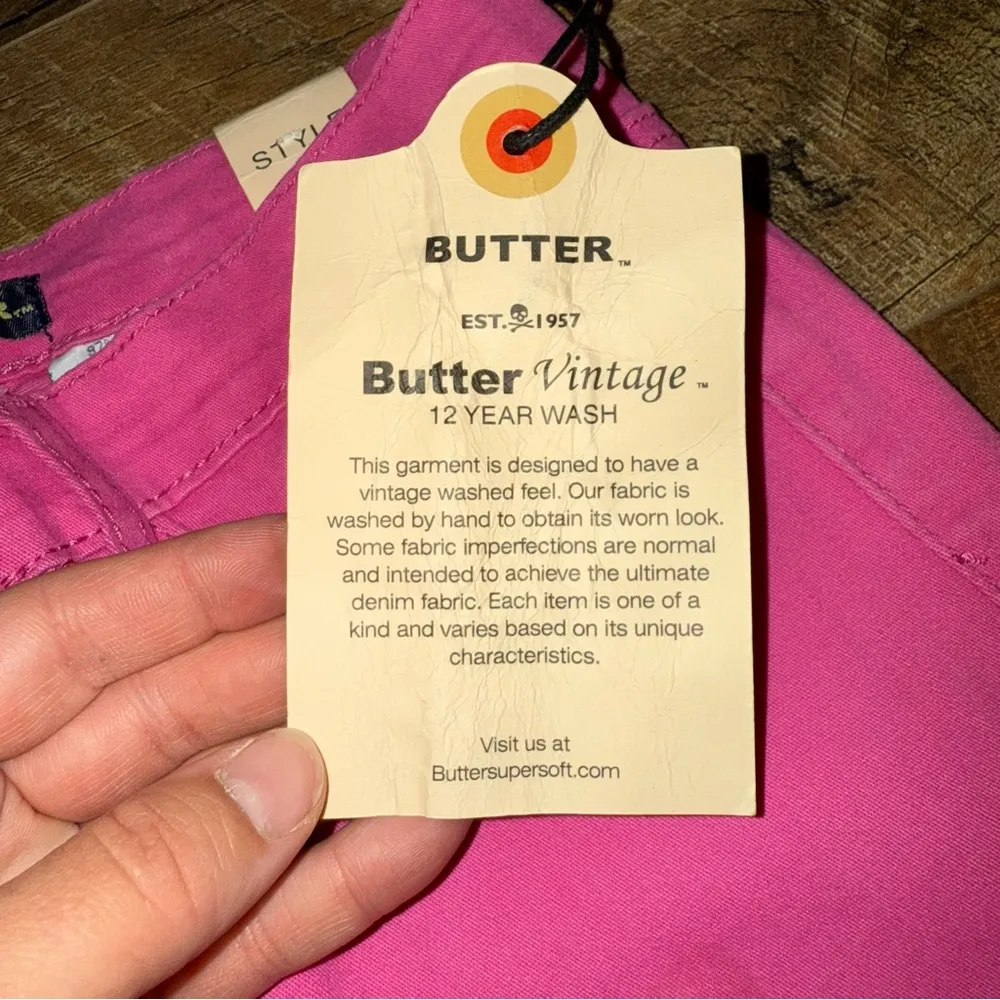NEW! Butter Vintage Wash Super Soft Pink Skinny Jeans Size 0 - Image 11
