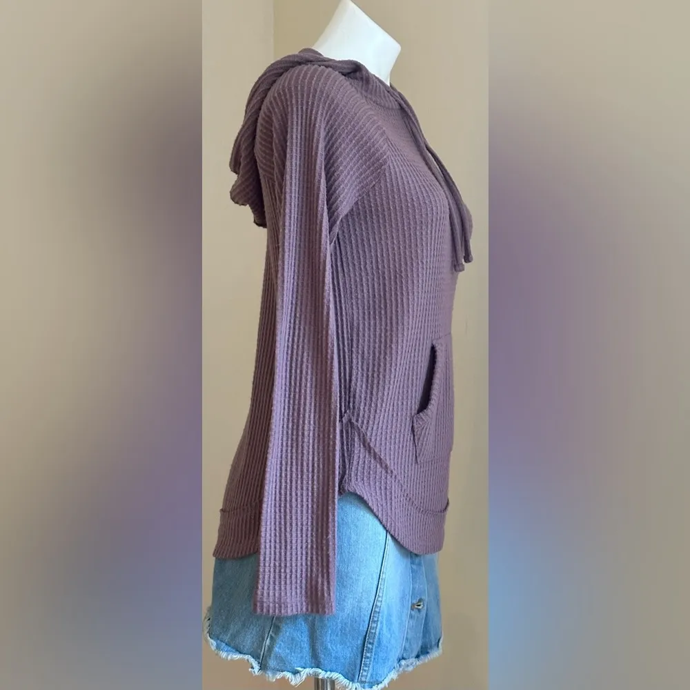 SO Pink/Purple Long Sleeves Hoodie Sweater Tie In Front Pocket Front Sz Xs. - Image 2