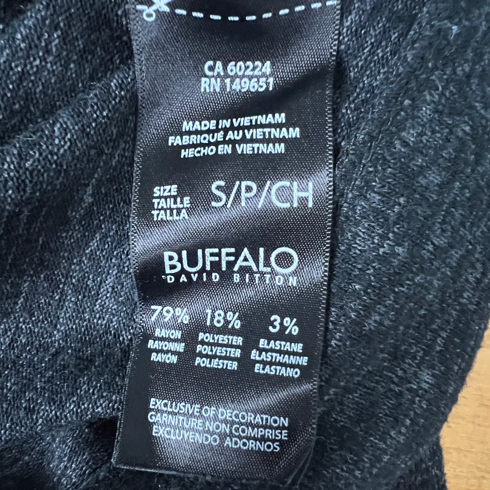 Buffalo David Bitton Buffalo Women's Pullover Charcoal Gray Oversized Sweatshirt Size Small - Image 9