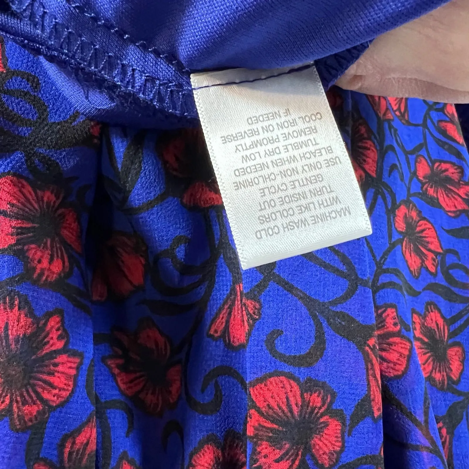 Disney Snow White Floral Wrap Maxi Dress Blue Red Puff Sleeve Size L fantasy - Image 7