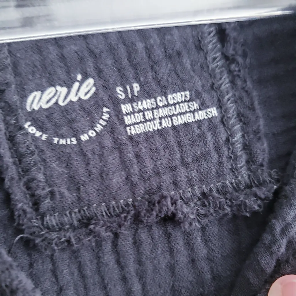 Aerie Pool To Party Waffle Long Sleeve Coverup Shirt - Image 6