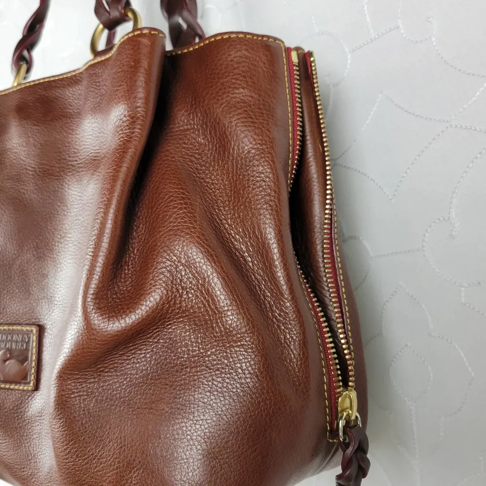 Dooney & Bourke Womens Tote Bag Florentine Leather Large Zip Barlow Satchel NEW - Image 10