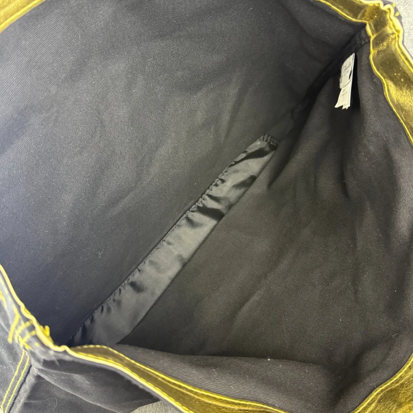 Disney Parks Mickey Mouse Black Gold Glitter Large Canvas Tote Shopping‎ Bag NWT - Image 6