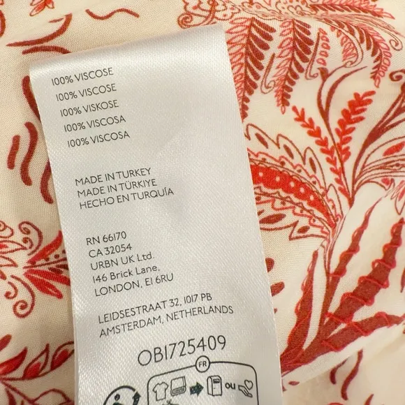 ANTHROPOLOGIE Paisley‎ Boho Top Small Petite Shirred - Image 6