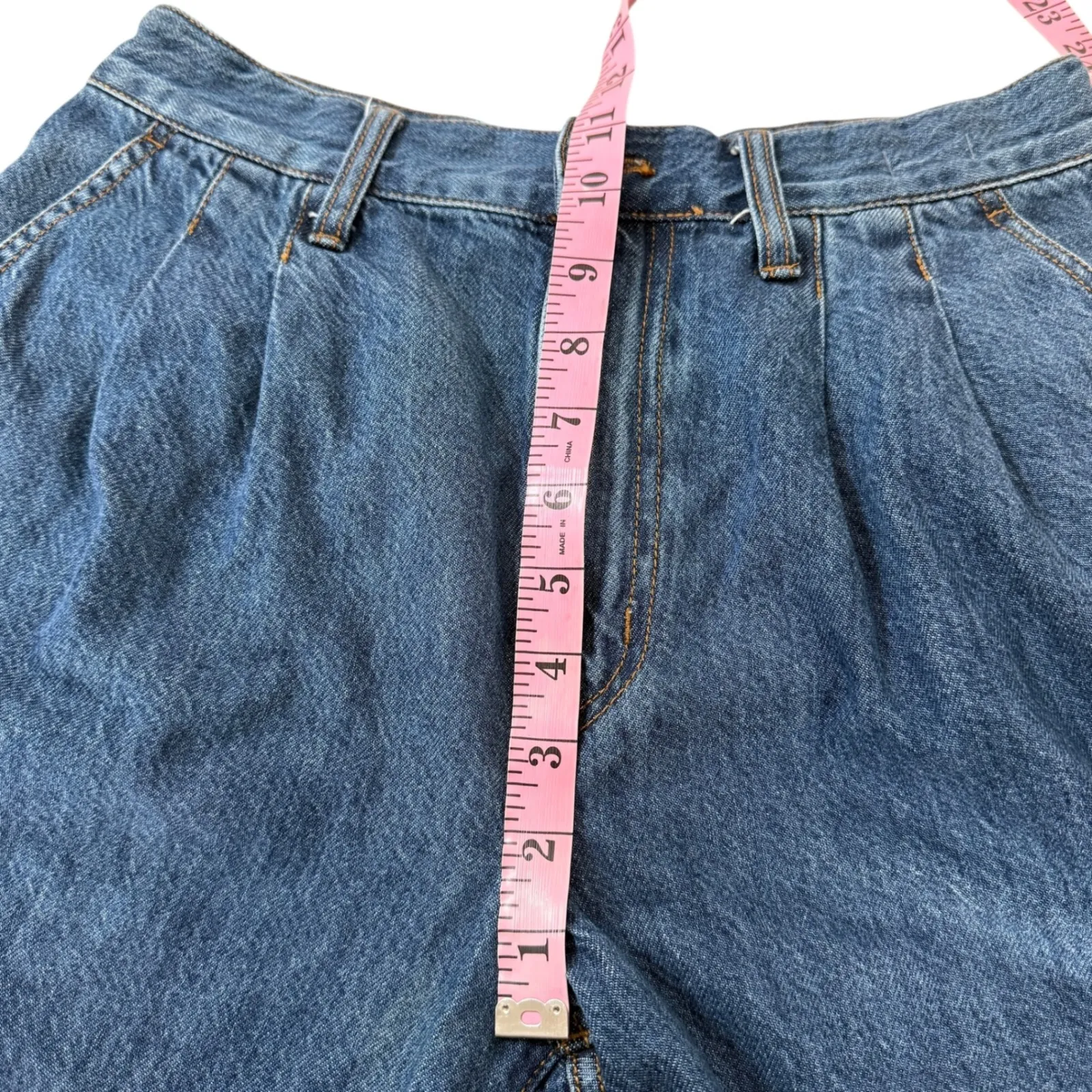 Madewell Baggy Straight Jeans‎ Womens 27 28 × 30 Blue High Rise Loose Relaxed - Image 4