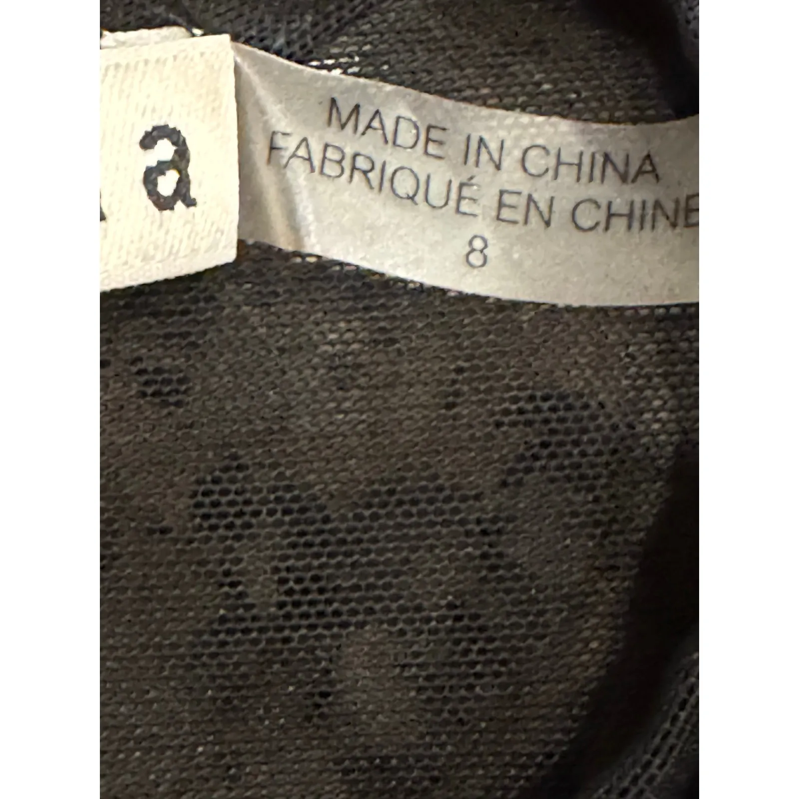 Alice and Olivia Takako Mesh Long Sleeve Minidress in Black Size 8 - Image 8