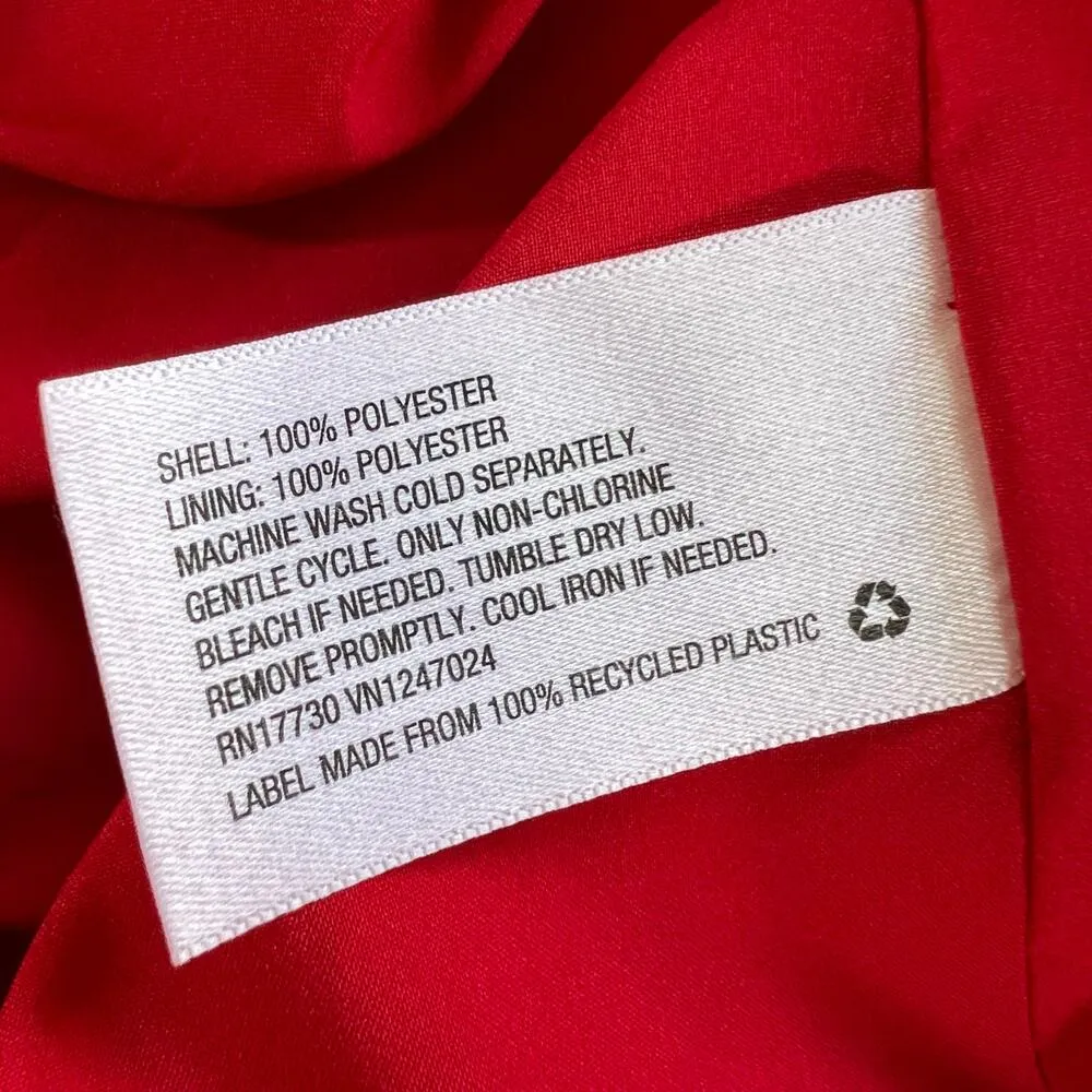 A New Day Womens Maxi Dress Layered Ruffled Faux Wrap V Neck Red Large - Image 11