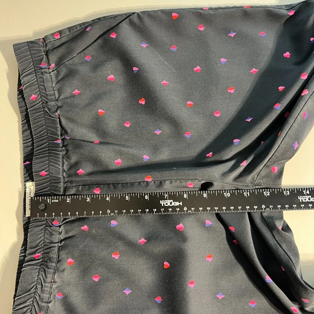 Marine Layer Pants Womens Large Re-Spun Allison Queen Of‎ Hearts Pull On Pockets - Image 7