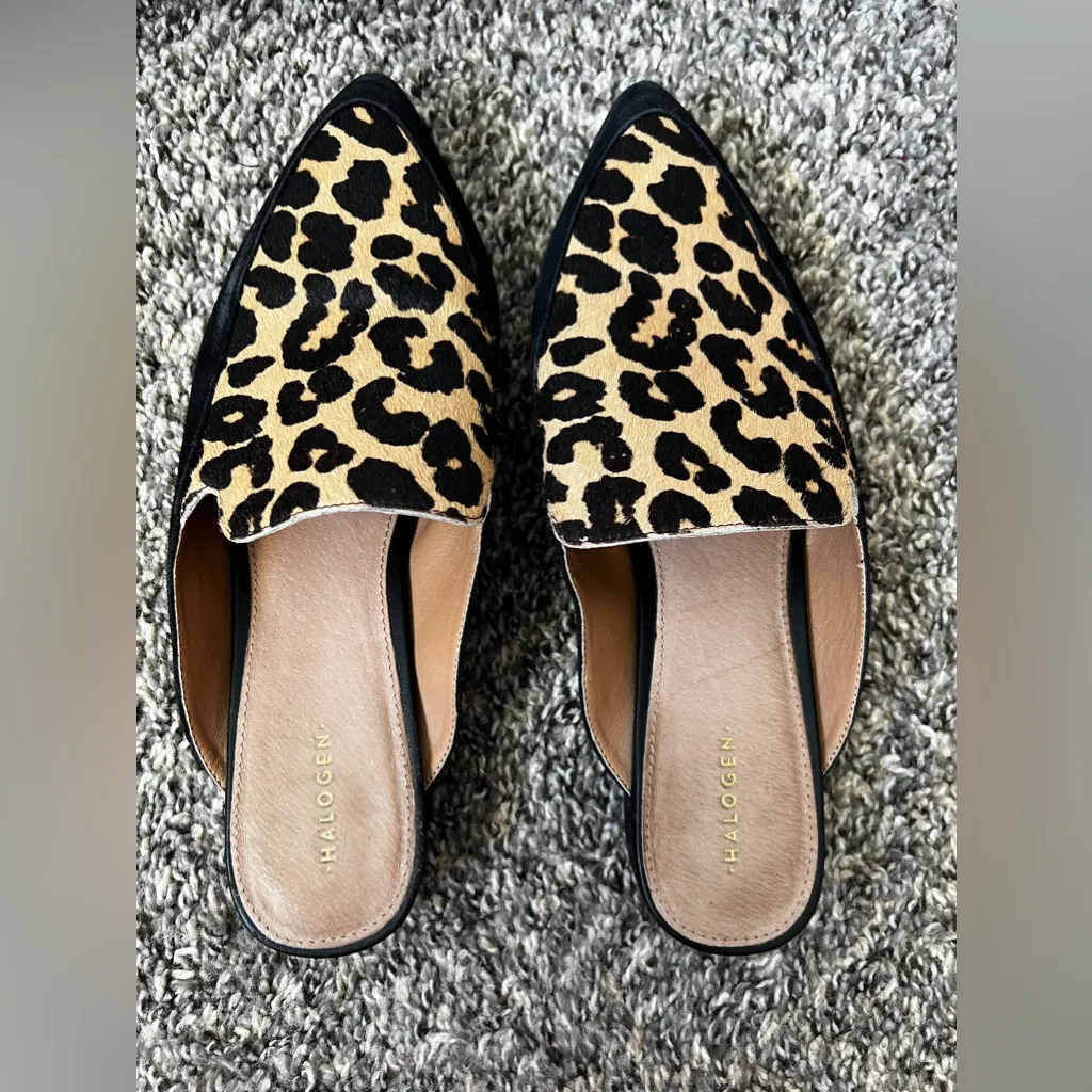 Halogen Western Corbin Leopard‎ Mules Shoes Size 8.5 - Image 2
