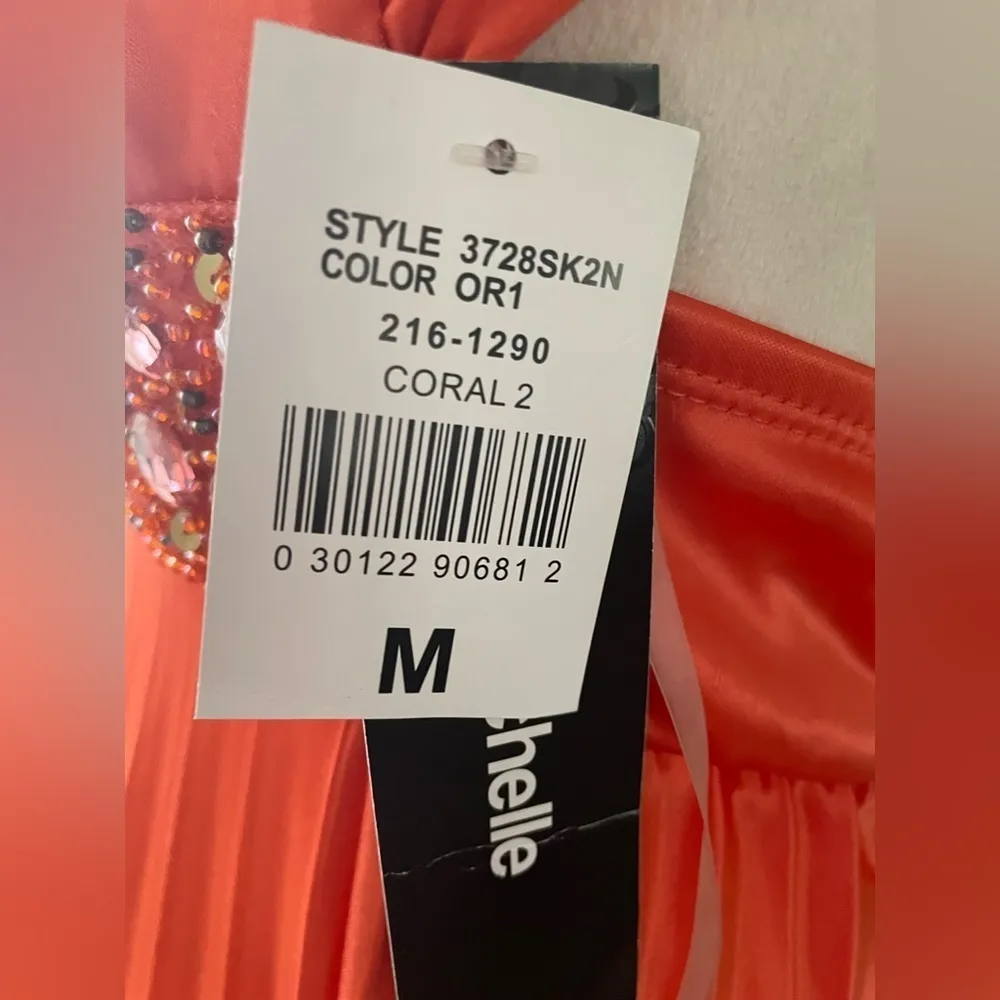 Women’s Open Back Beaded Prom Maxi Dress Sz 2 Princess Goddess Rhinestone Glam - Image 6