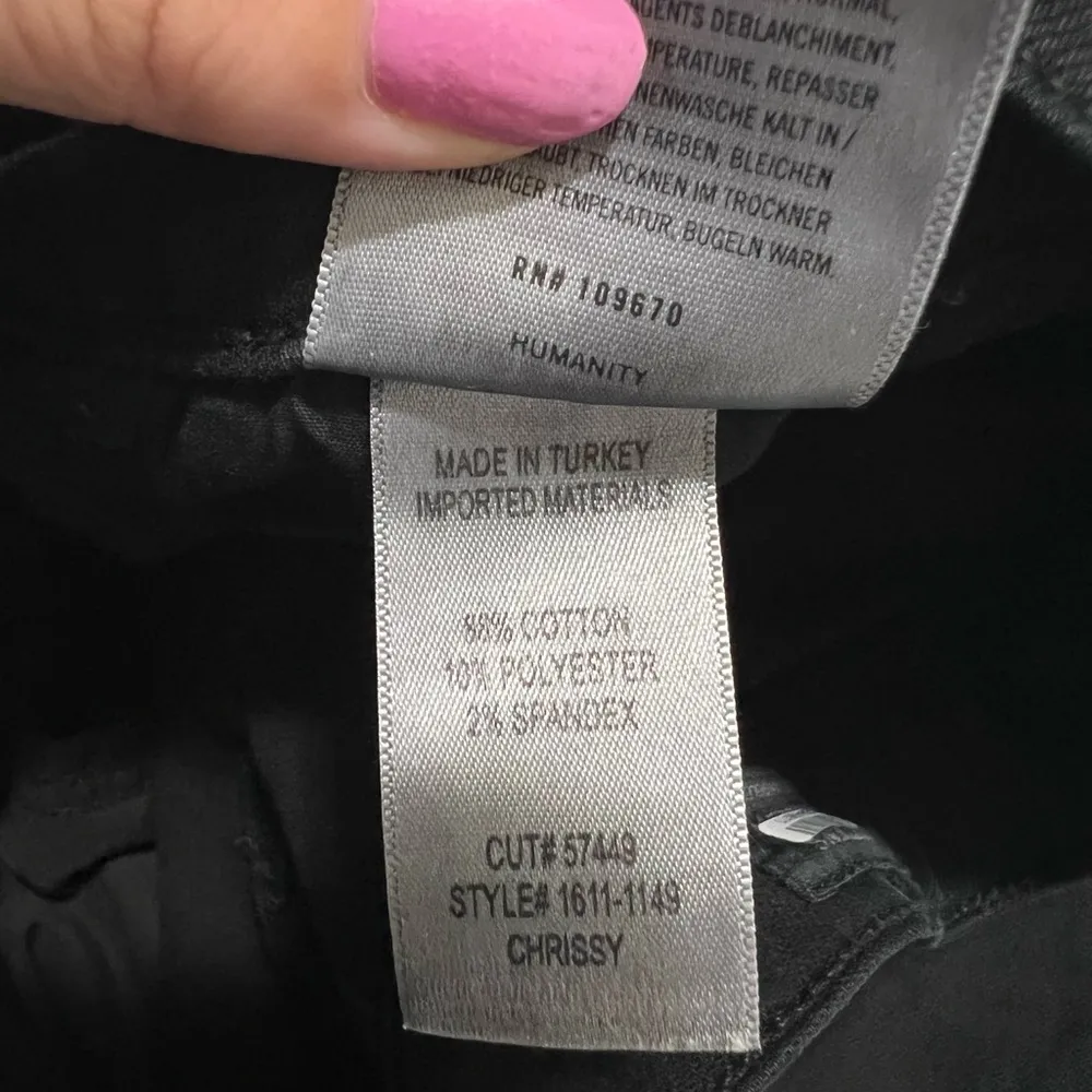 FLAWED Citizens Of Humanity Black Chrissy High Rise Skinny Jeans Size 25 US $198 - Image 8