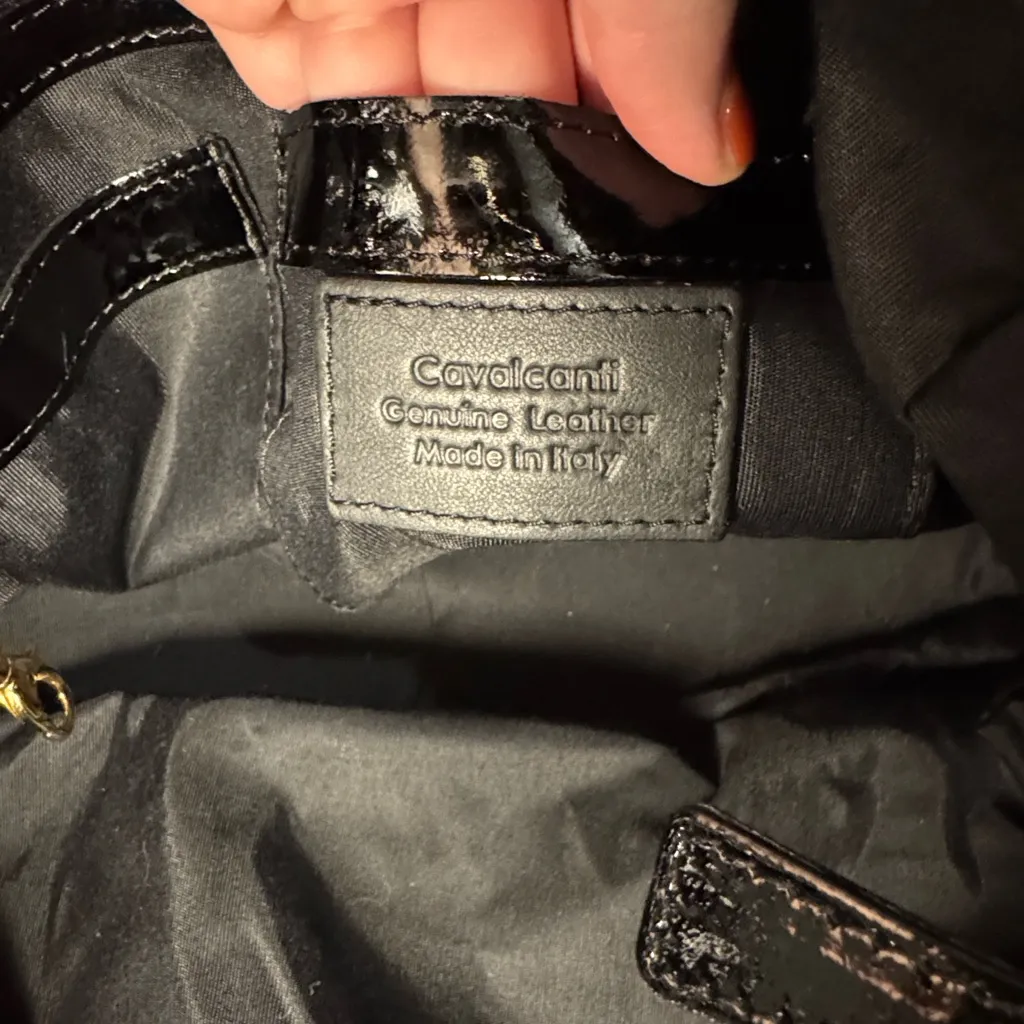 Cavalcanti Zebra Print Cow Hide Bag Black - Image 7