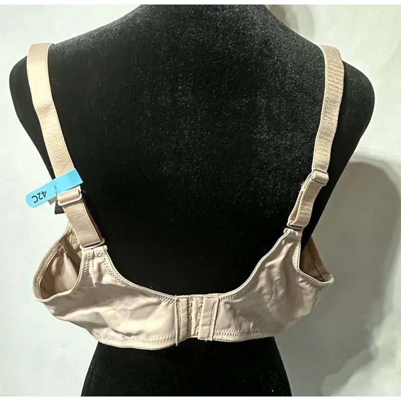 Lilyette Nude Lace Underwire Minimizer Bra size 42C‎ Tan - Image 4
