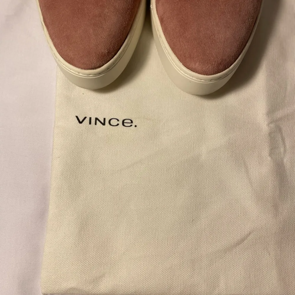 Vince Garvey Suede Slip-On Sneakers, Size US 6, Antique Rose, Suede/Leather, EUC - Image 5