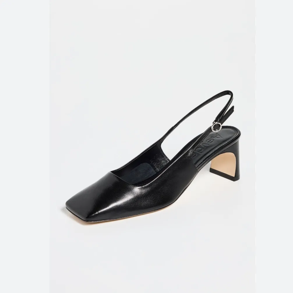 Aeyde Eliza Nappa Leather Black Heels Size 6.5 - Image 5