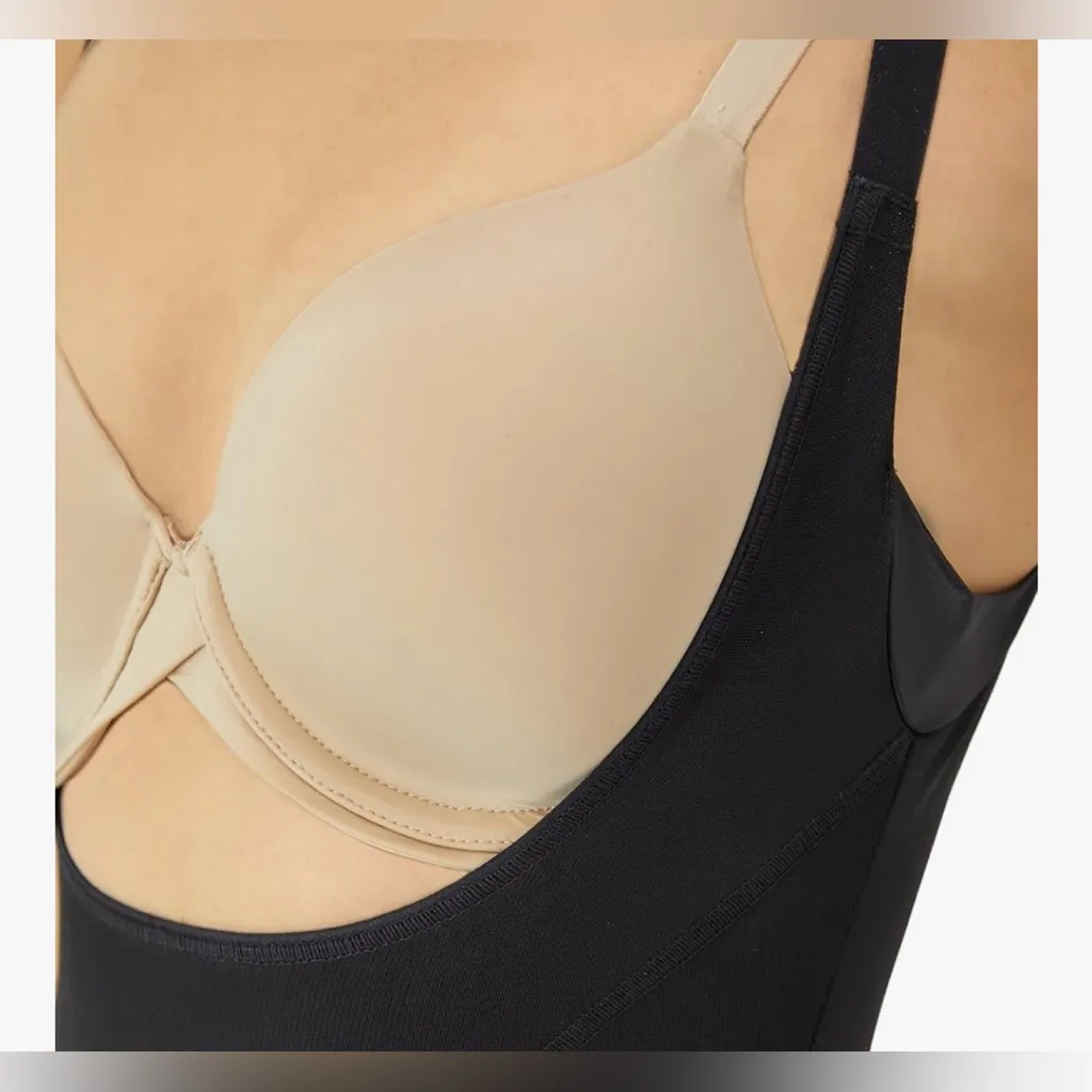 NEW Black Maidenform Open Bust Body Briefer Shaper Shapewear L - Image 6