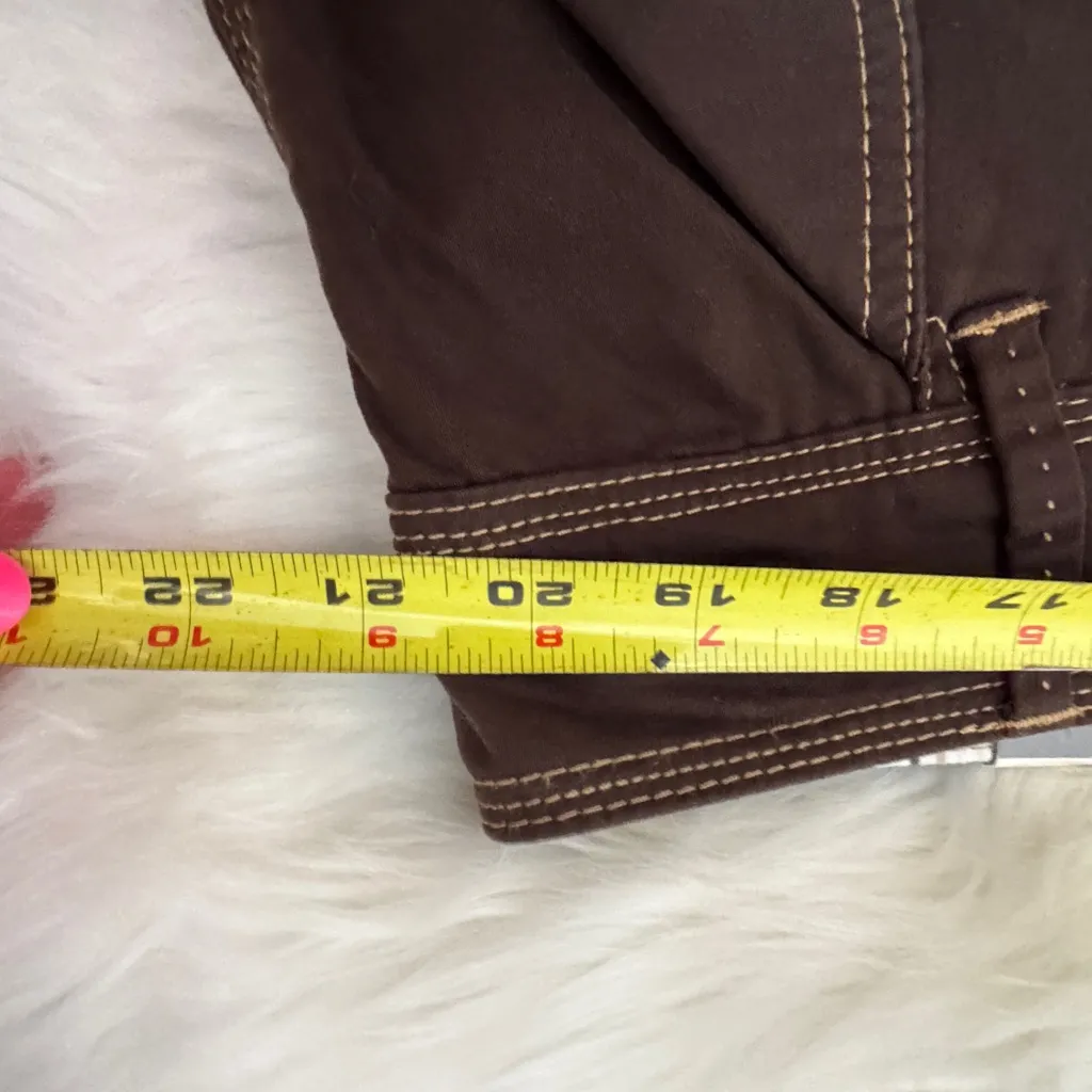 Venezia Chocolate Brown Trousers‎ size 20 wide leg pockets cinch ankles - Image 8