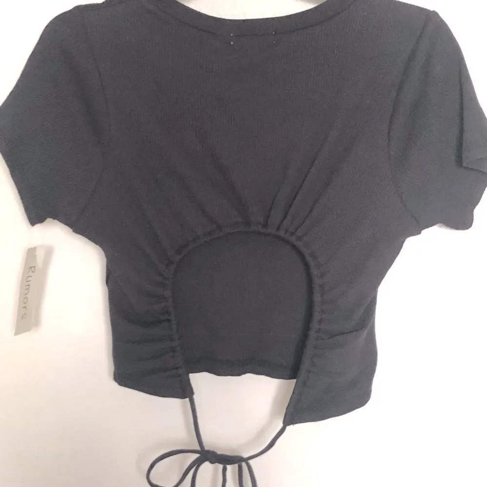 💥🆕 "Flawless Girl" Ribbed Crop Top Black Size undefined - Image 3