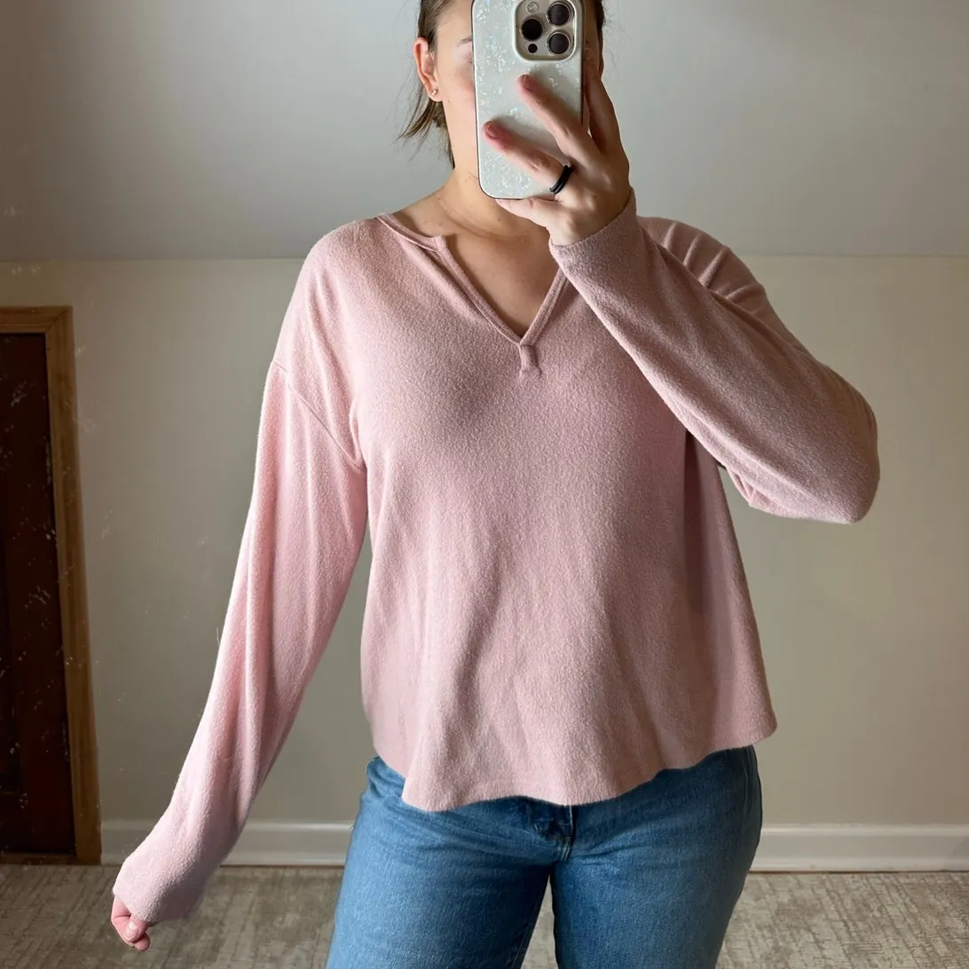 FOR THE REPUBLIC : Pink Lightweight Sweater - Image 2